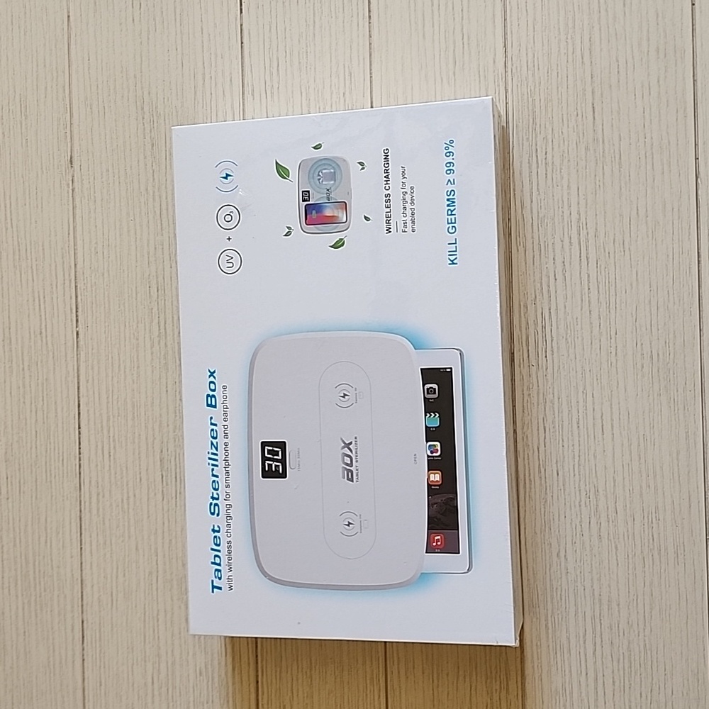 Tablet Sterilizer Box W/Wireless Charging